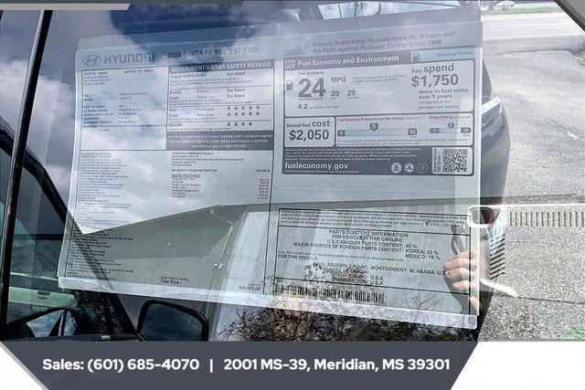 new 2026 Hyundai Santa Fe car, priced at $34,861