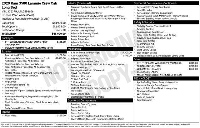 used 2020 Ram 3500 car, priced at $51,597
