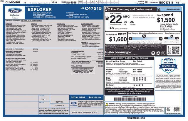 used 2022 Ford Explorer car, priced at $24,322