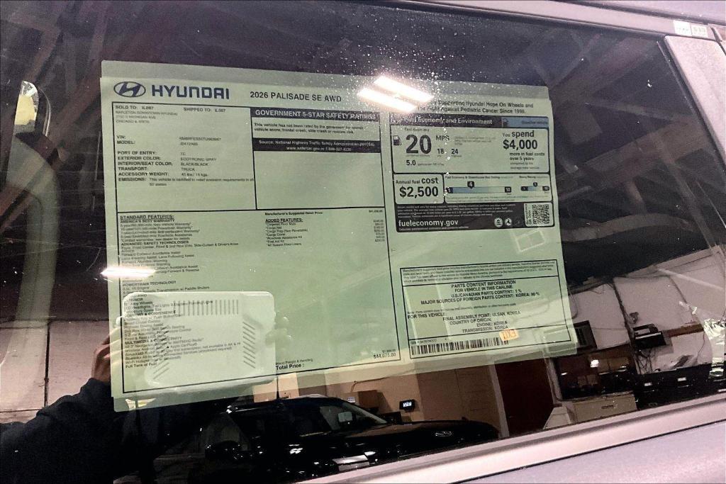 new 2026 Hyundai Palisade car, priced at $39,668
