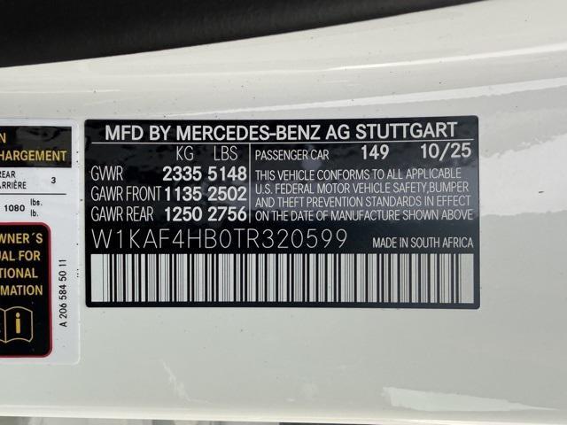 new 2026 Mercedes-Benz C-Class car, priced at $57,535