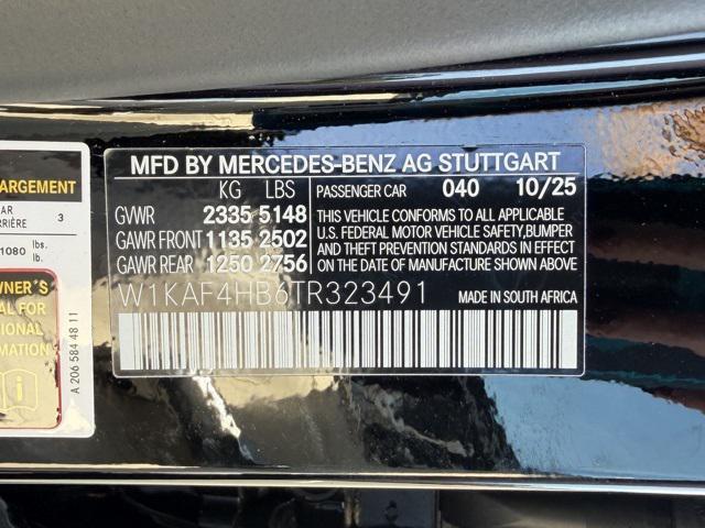 new 2026 Mercedes-Benz C-Class car, priced at $54,535