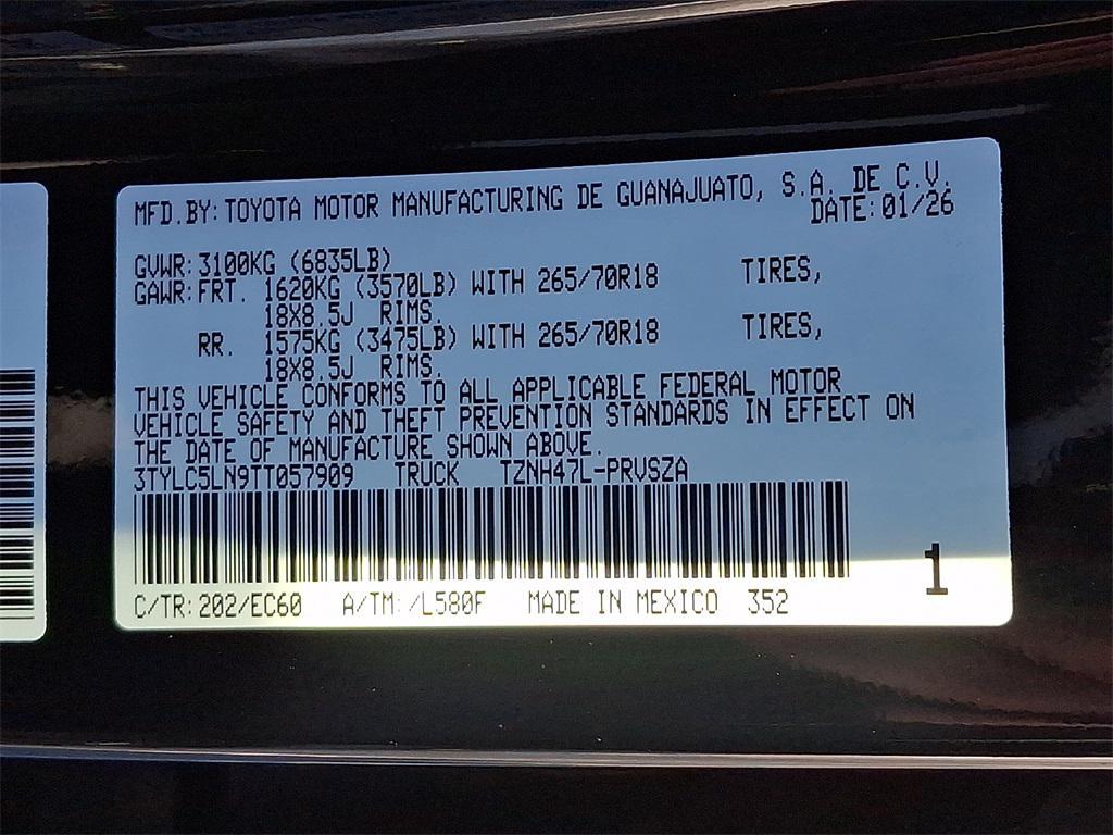 new 2026 Toyota Tacoma Hybrid car, priced at $66,125