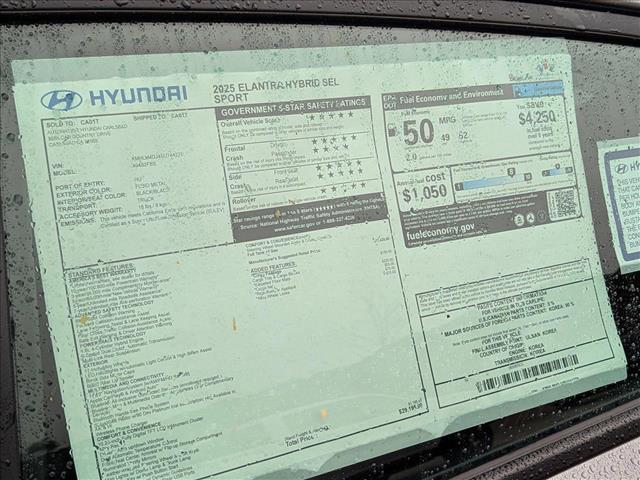 new 2025 Hyundai ELANTRA HEV car, priced at $26,758
