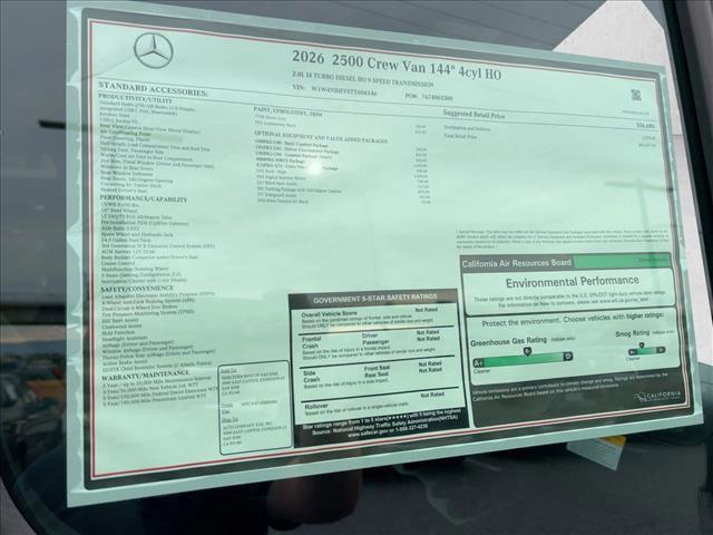 new 2026 Mercedes-Benz Sprinter 2500 car, priced at $69,207