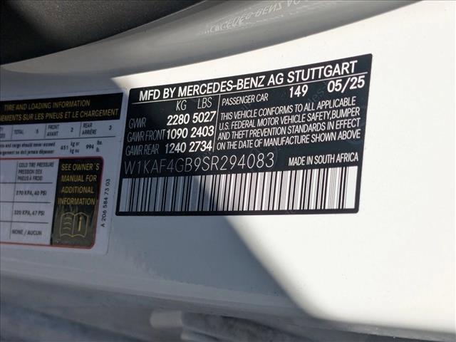 new 2025 Mercedes-Benz C-Class car, priced at $57,075