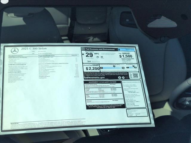 new 2025 Mercedes-Benz C-Class car, priced at $57,075