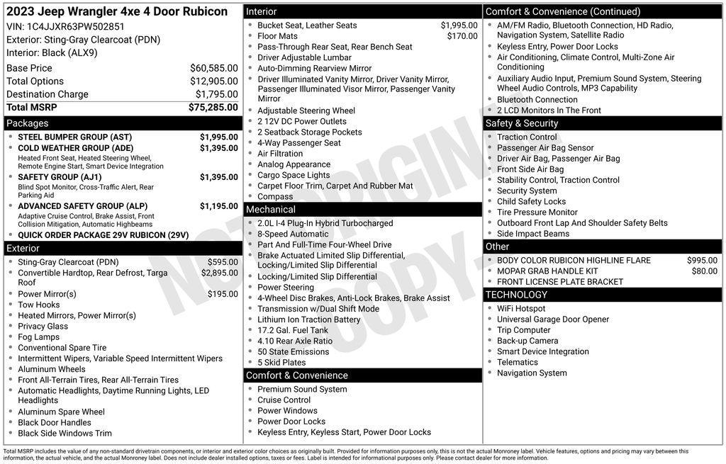 used 2023 Jeep Wrangler 4xe car, priced at $29,499