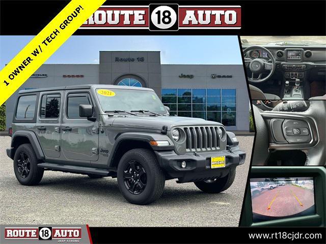 used 2021 Jeep Wrangler Unlimited car, priced at $22,100