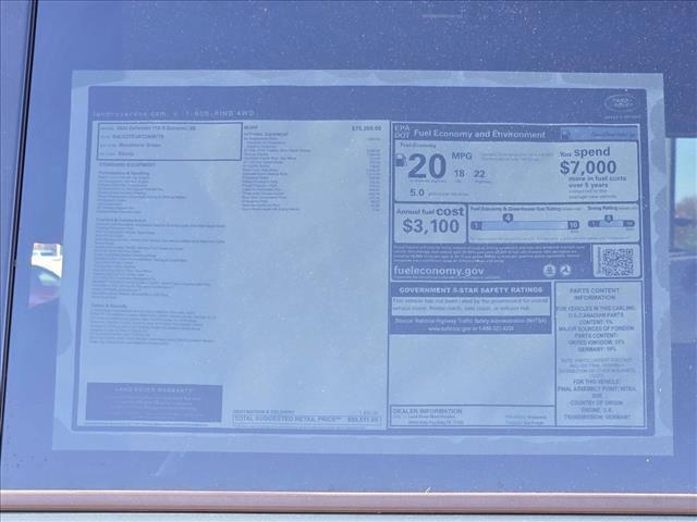 new 2026 Land Rover Defender car, priced at $89,511