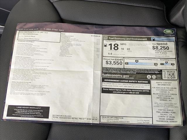 new 2025 Land Rover Range Rover car, priced at $158,345