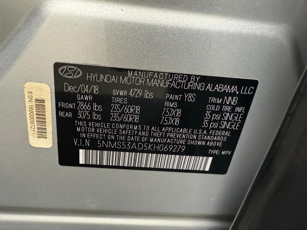 used 2019 Hyundai Santa Fe car, priced at $16,827