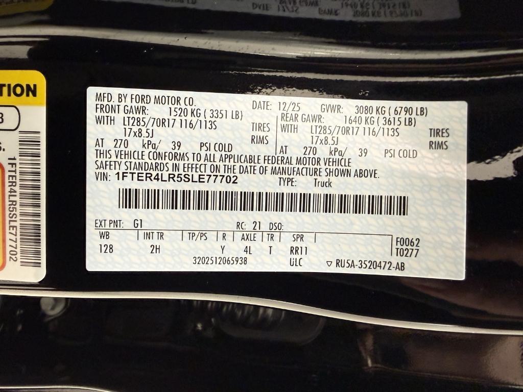 new 2025 Ford Ranger car, priced at $59,124