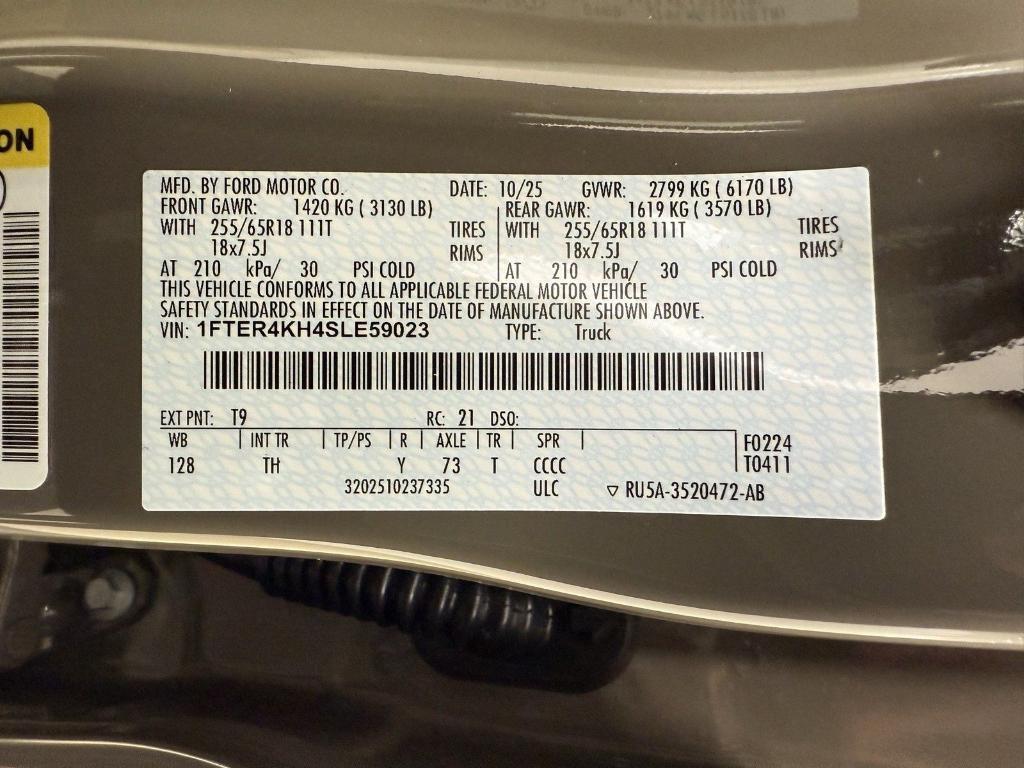 new 2025 Ford Ranger car, priced at $48,799