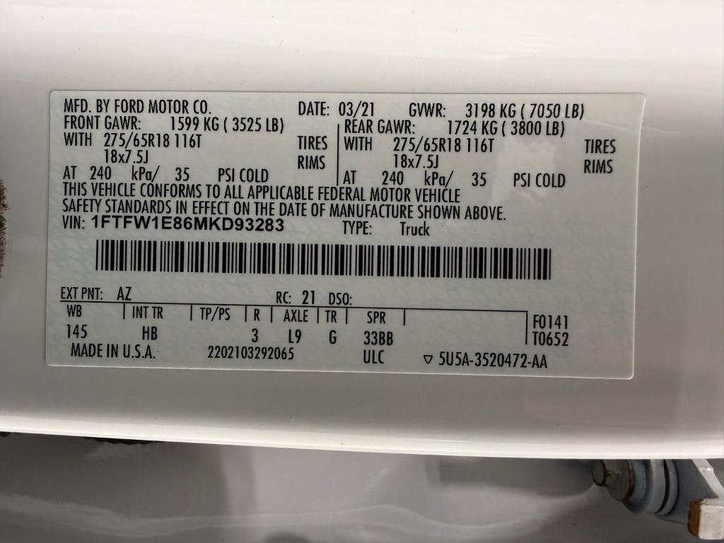 used 2021 Ford F-150 car, priced at $26,998