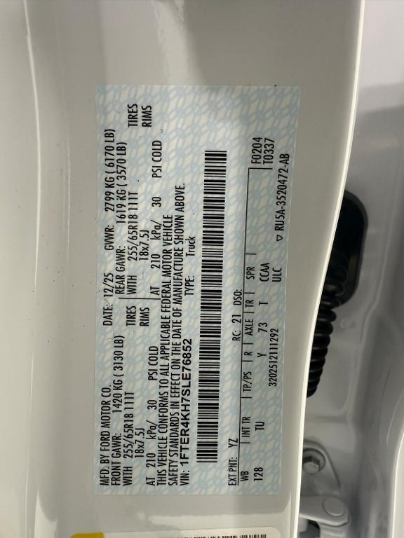 new 2025 Ford Ranger car, priced at $50,158