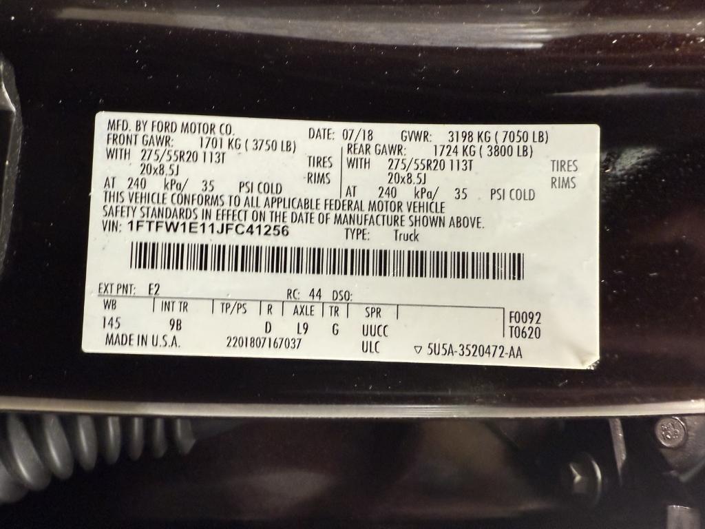 used 2018 Ford F-150 car, priced at $35,480