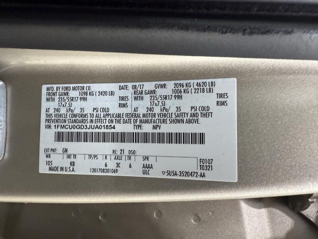 used 2018 Ford Escape car, priced at $13,590