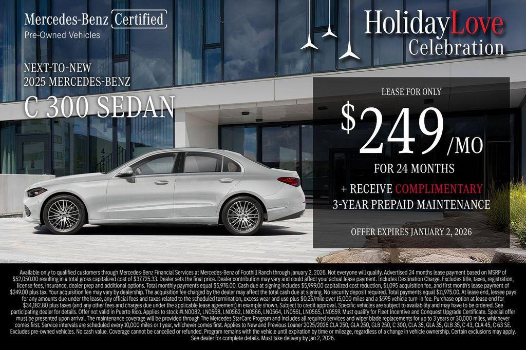 new 2026 Mercedes-Benz C-Class car, priced at $51,555