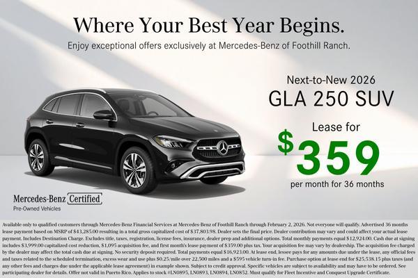 used 2026 Mercedes-Benz GLA 250 car, priced at $44,810