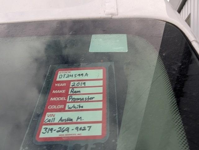 used 2019 Ram ProMaster 2500 car, priced at $15,744