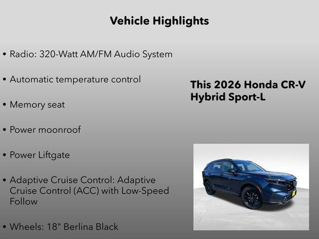 new 2026 Honda CR-V Hybrid car, priced at $41,875