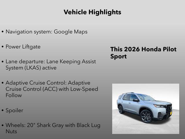 new 2026 Honda Pilot car, priced at $43,995
