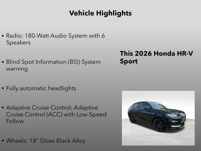 new 2026 Honda HR-V car, priced at $30,495