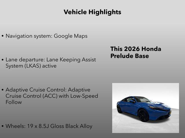 new 2026 Honda Prelude car, priced at $45,850