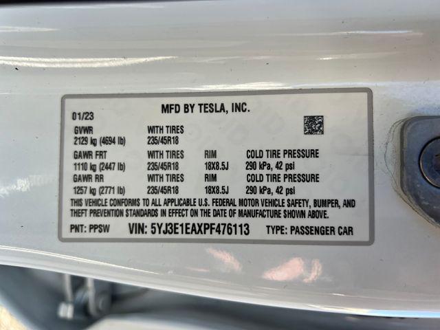 used 2023 Tesla Model 3 car, priced at $22,444