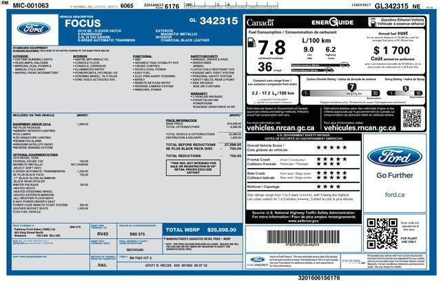 used 2016 Ford Focus car, priced at $8,177