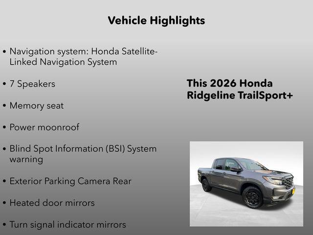 new 2026 Honda Ridgeline car, priced at $46,990