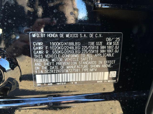 new 2026 Honda HR-V car, priced at $31,497