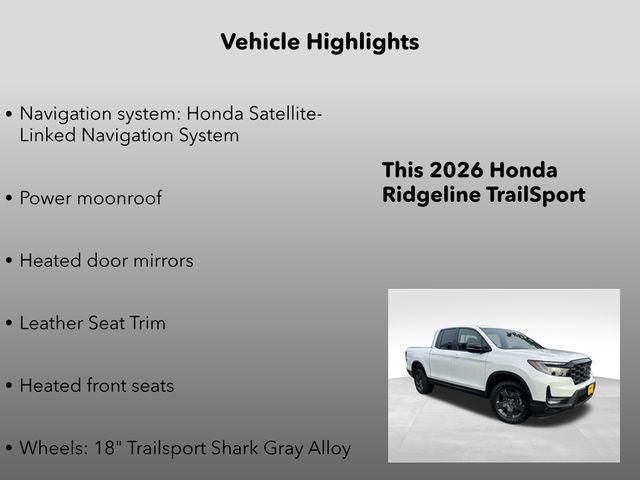 new 2026 Honda Ridgeline car, priced at $46,245