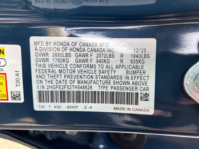 new 2026 Honda Civic car, priced at $27,495