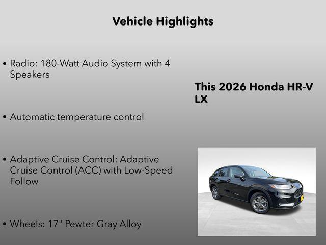 new 2026 Honda HR-V car, priced at $31,650