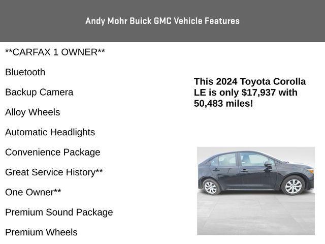 used 2024 Toyota Corolla car, priced at $17,937
