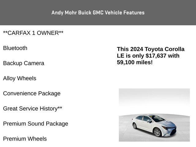 used 2024 Toyota Corolla car, priced at $17,637