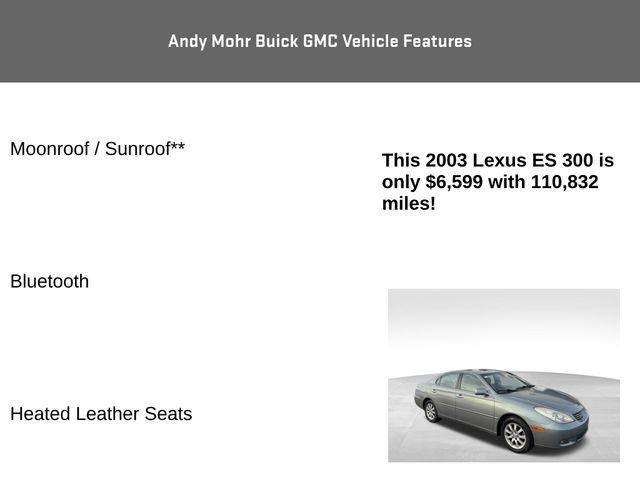 used 2003 Lexus ES 300 car, priced at $6,599