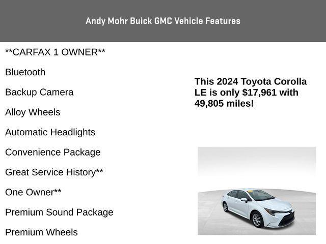 used 2024 Toyota Corolla car, priced at $17,961