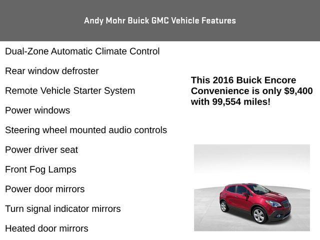 used 2016 Buick Encore car, priced at $9,200
