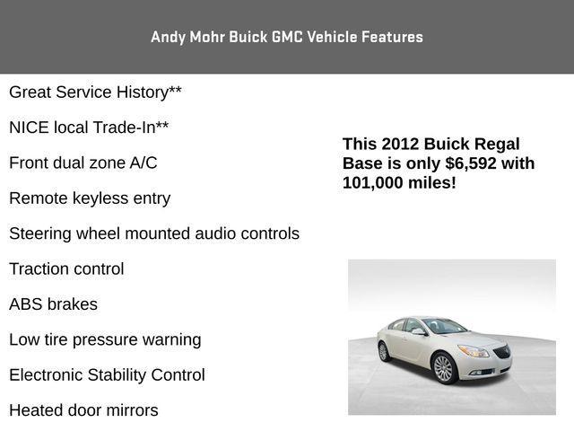 used 2012 Buick Regal car, priced at $6,800