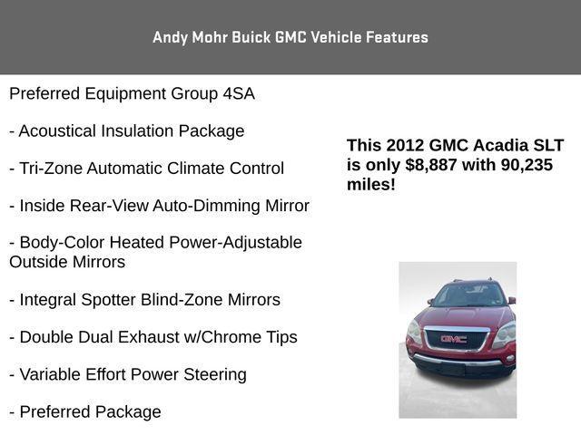 used 2012 GMC Acadia car, priced at $8,887
