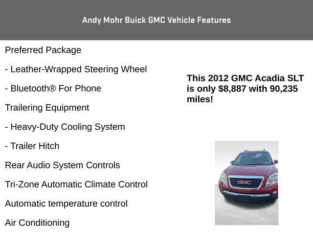 used 2012 GMC Acadia car, priced at $8,887