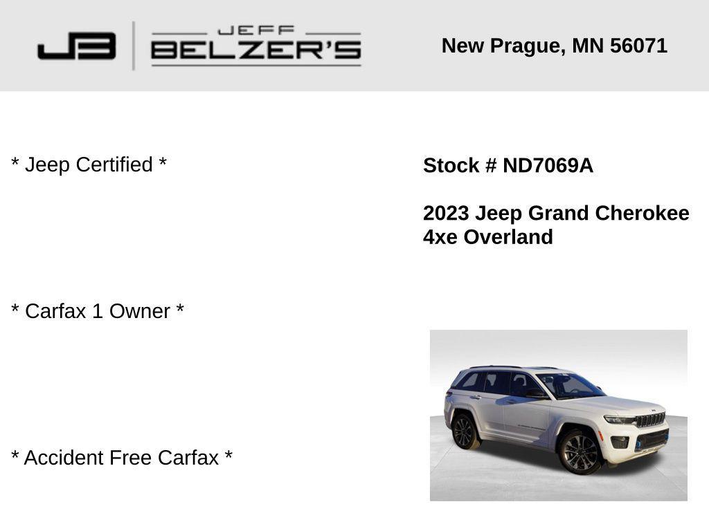 used 2023 Jeep Grand Cherokee 4xe car, priced at $31,555