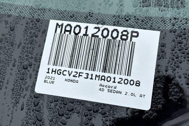 used 2021 Honda Accord car, priced at $24,995