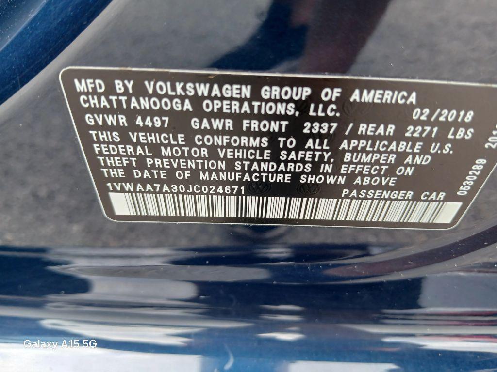 used 2018 Volkswagen Passat car, priced at $7,379