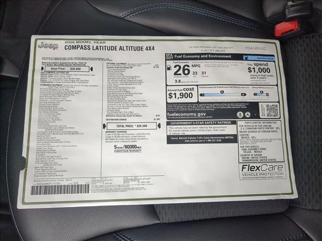 new 2026 Jeep Compass car, priced at $36,049