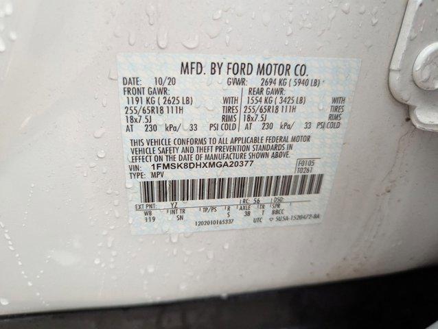 used 2021 Ford Explorer car, priced at $18,750