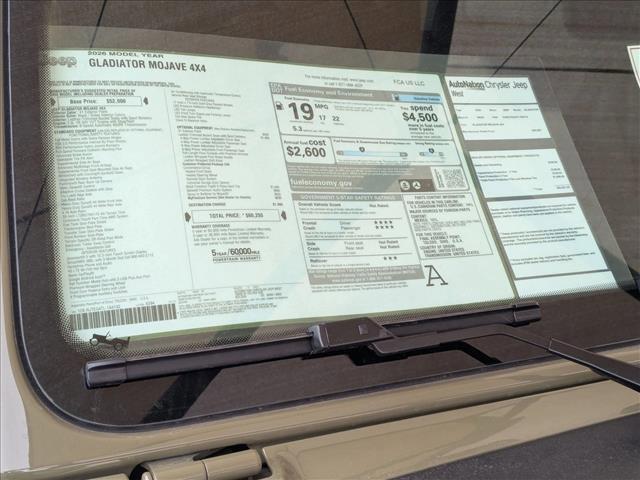 new 2026 Jeep Gladiator car, priced at $61,054